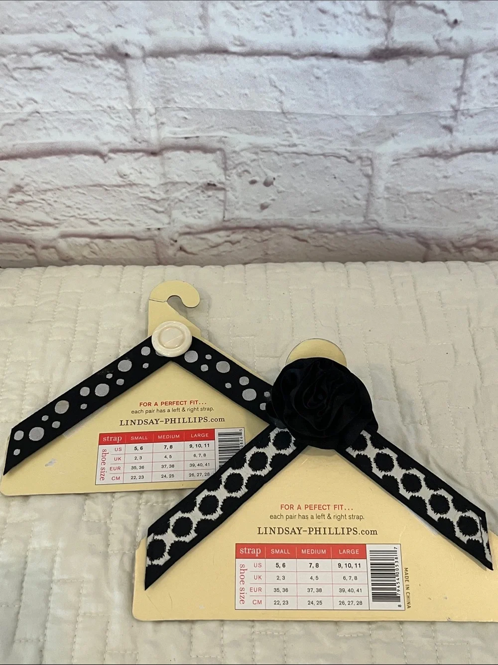 lindsay phillips Black and White Polka Dot SwitchFlops Strap Set